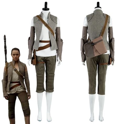 Star Wars 8 The Last Jedi Rey Costume Cosplay Battleframe Halloween