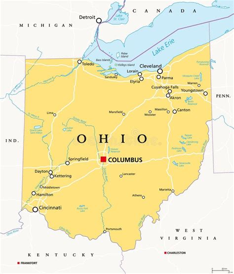 Ohio State map by counties stock illustration. Illustration of lines ...