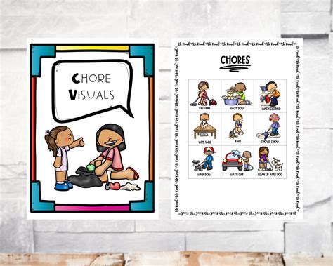 Chore Visual Aids Pecs Routine Chore Schedule Aba Etsy Australia