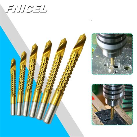 6pcs Set 3 8mm Titanium Coated Hss Drill Bit Electric Drill Plastic