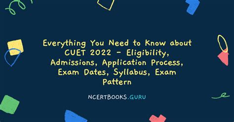 Cuet Exam 2022 Eligibility Application Form Fees Exam Pattern