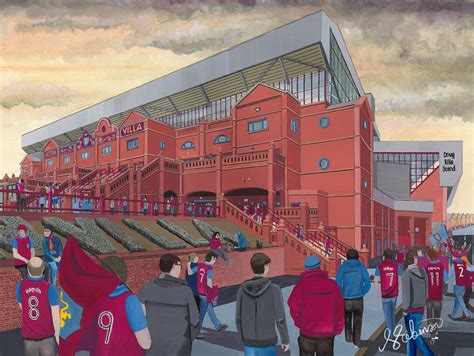 Aston Villa F C Villa Park Stadium High Quality Framed Giclee Art