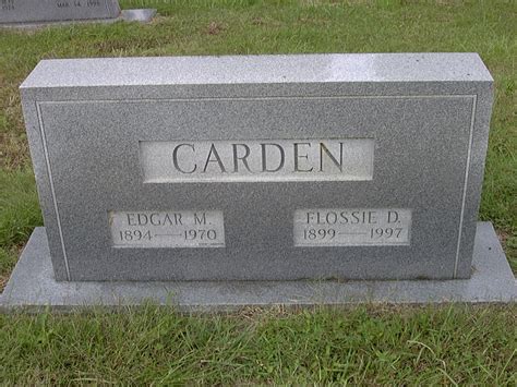 Flossie M Florrie Demarcus Carden M Morial Find A Grave