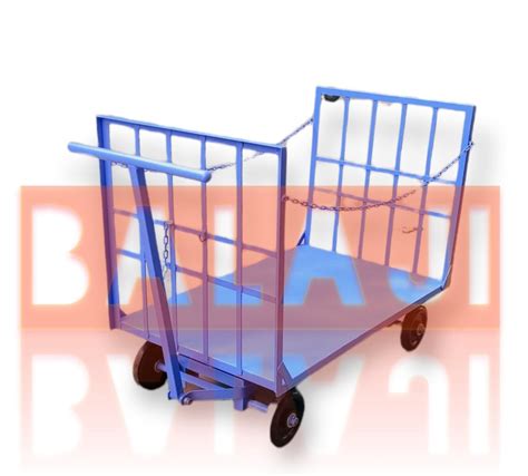 Balaji Mild Steel Two Sided Support Ms Platform Trolley For Material