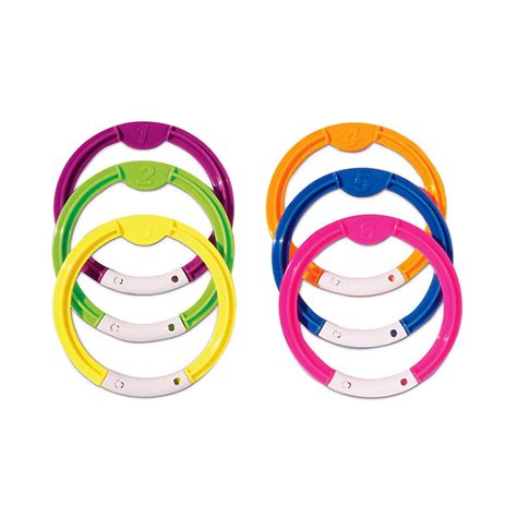 Set of 6 Multi-Colored Swimming Pool Dive Rings 6" | Walmart Canada