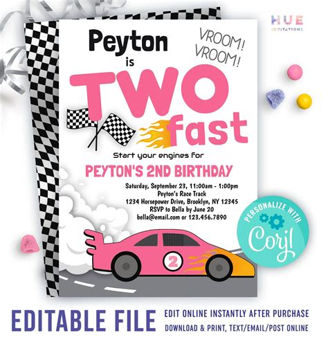 Fast One Race Car Girl St Birthday Party Zazzle Artofit