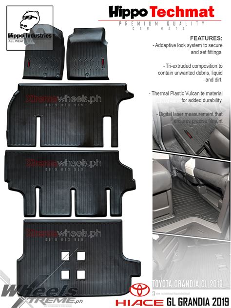 Toyota Hi Ace Grandia GL 2019 To 2024 Hippo Techmat Floor Liner Deep