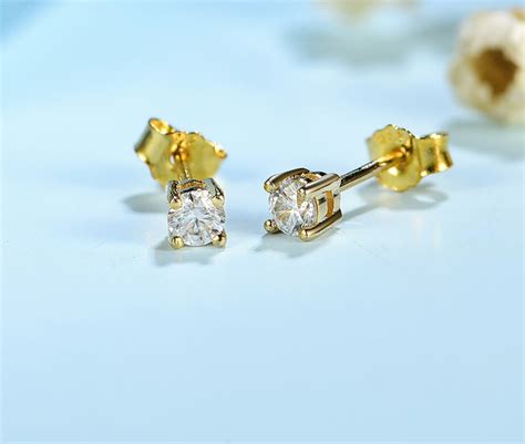 Boucles D Oreilles En Pierre Pr Cieuse De Moissanite En Argent