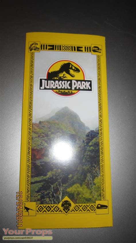 Jurassic Park Tour Map Brochure Replica Movie Prop