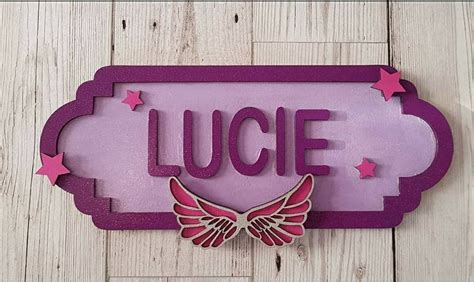 Angel Wings Themed Personalised Wooden Door Signs Etsy Uk