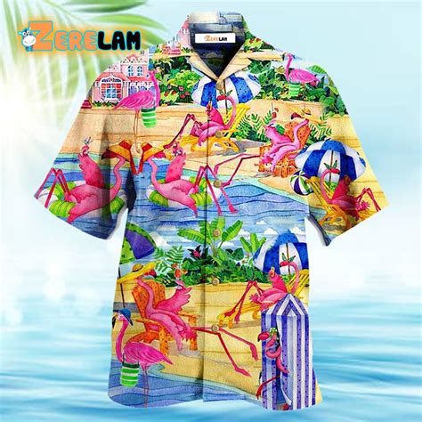 Flamingo Love Beach Hawaiian Shirt Zerelam