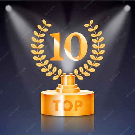 Free Vector Top 10 Best Podium Award