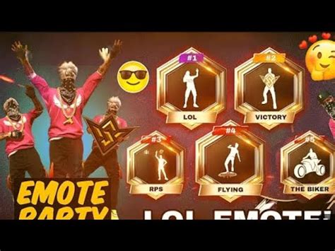 FREE FIRE EMOTE PARTY EVENT RETURN FREE FIRE SPECIAL EMOTE ROYALE