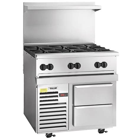 Vulcan 36r 6bn Endurance 6 Burner 36 Natural Gas Range With Refrigerated Base 180000 Btu