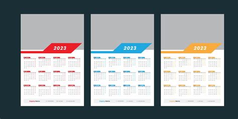 Wall Calendar 2023 13195449 Vector Art at Vecteezy