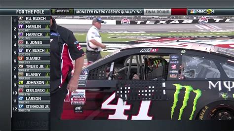 Kurt Busch sets NASCAR record, wins pole for Texas Cup race - NBC Sports