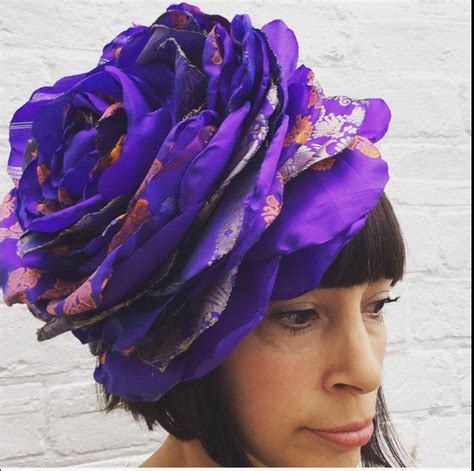 Sale Giant Purple Sari Fabric Rose Flower Headpiece Oversized Etsy Uk