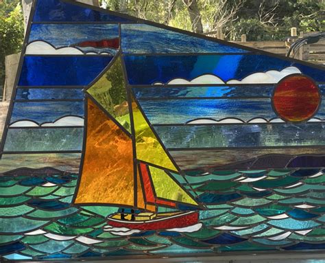 Sailing Boat Abinger Stained Glass