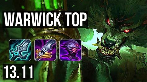 WARWICK Vs MALPHITE TOP 6 1 2 1 3M Mastery 300 Games KR