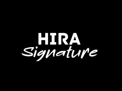 Hira Name Signature Style Youtube