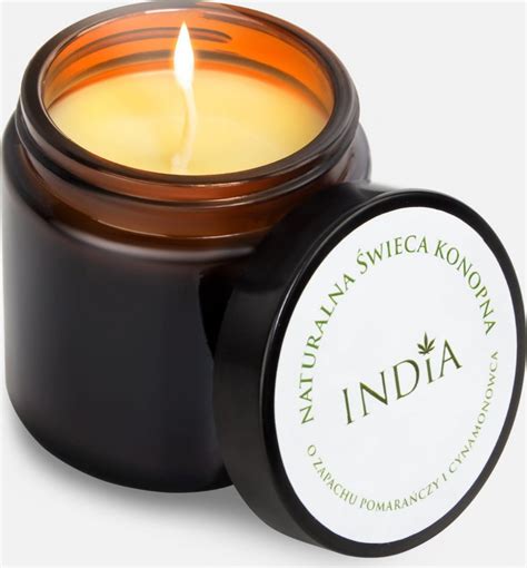 India Cosmetics Naturalna Wieca Konopna O Zapachu Pomara Czy I