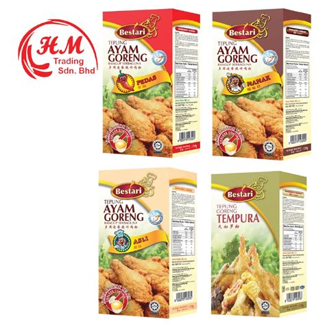 Bestari Crispy Fried Chicken Coating Mix Original Hot And Spicy Mamak 150 G Tempura Batter