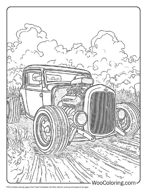 100 Hot Rod Coloring Pages Free PDF To Print Woo Coloring