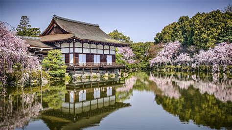 The garden of the Heian Shrine at spring - backiee