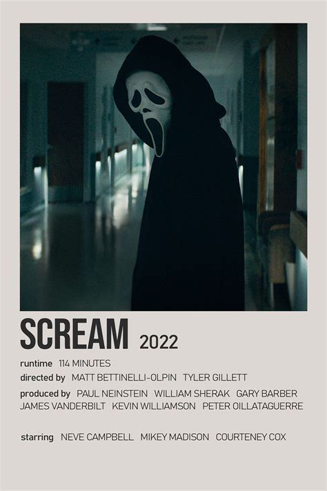 Scream [2022] Minimalist Movie Polaroid Poster | Film posters ...