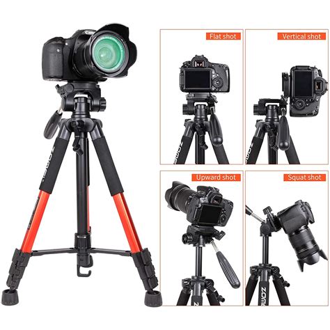 Zomei Q Lightweight Professional Camera Aluminium Tripod Red