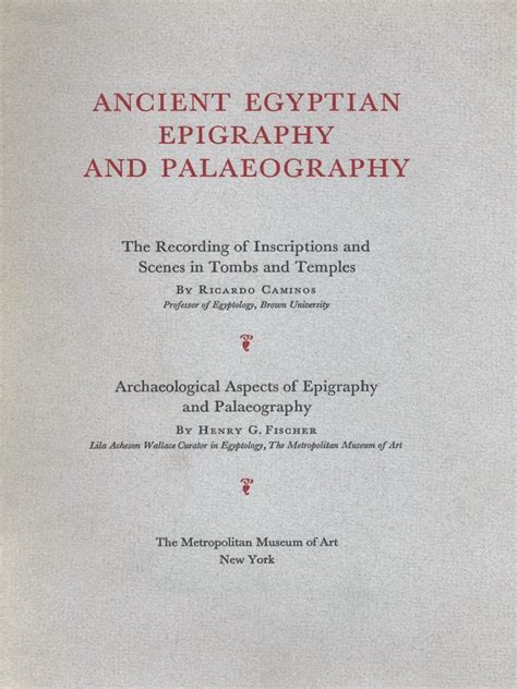 Ancient Egyptian Epigraphy and Paleography | PDF