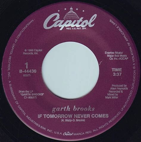 Garth Brooks – If Tomorrow Never Comes (1989, Vinyl) - Discogs