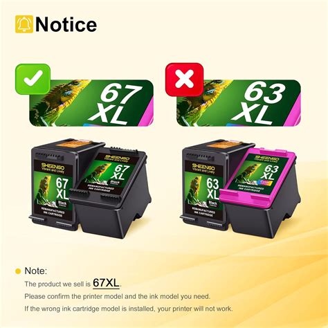 Buy 67xl Black Ink Cartridges High Yield Replacement For Hp 67 Ink 67xl For Envy 6055e 6055 6052