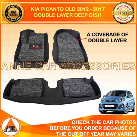 Double Layer D Deep Dish Matting For Kia Picanto Model Mat