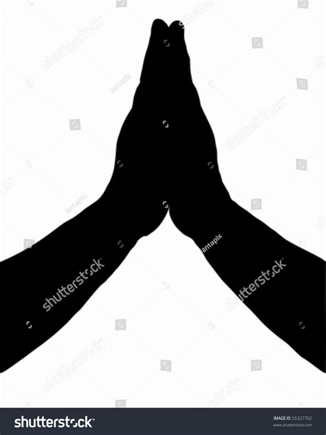 5,202 Praying Hands Black On White Silhouette Images, Stock Photos ...