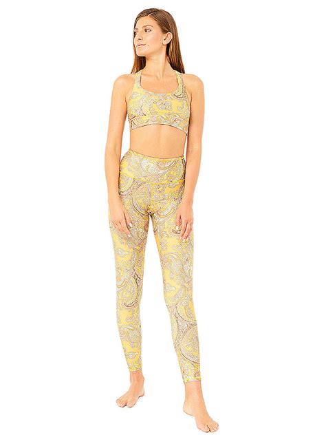 Mandala Damen Sport Bh Printed Low Support Orange