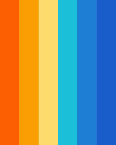 Trendy Orange & Blues Color Scheme