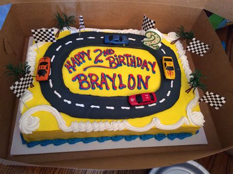 Hot Wheels Boys Birthday Cake Party Theme Race Car Track Birthday