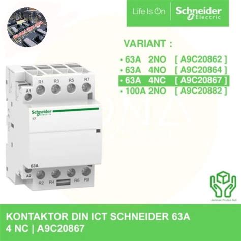 Jual Kontaktor Contactor Schneider Din Ict P A Nc A C New