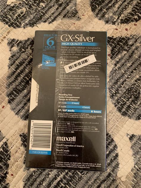 New Maxell Blank Vhs Videocassette Gx Silver T Hour High Quality