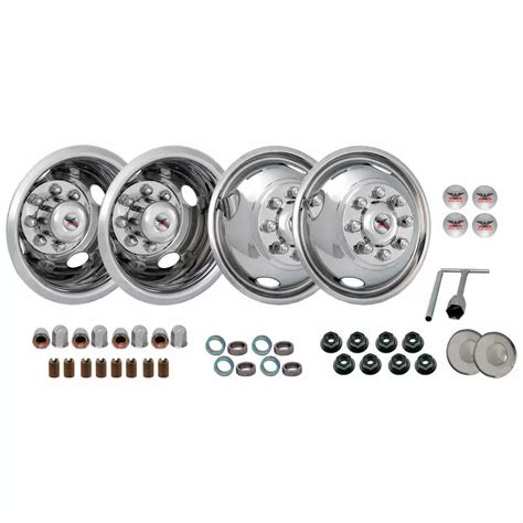 16 Stainless Steel Wheel Simulator Set 8 Lug With 4 Hand Holes Phoenix Nd20 Mill Supply Inc