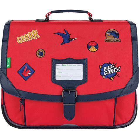 Cartable Cm Patch Dino Ma Rouge Tann S Tipotam Jeux