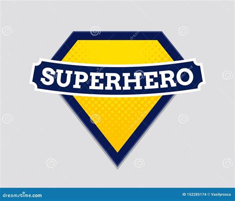 Superhero Badge Logo. Cartoon Vector | CartoonDealer.com #142150149