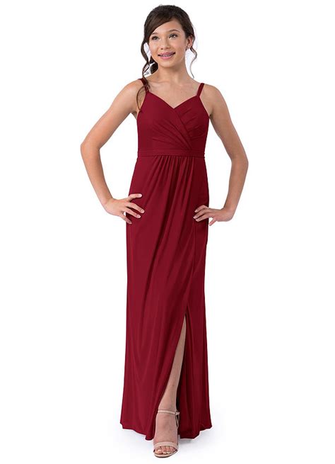 Burgundy Azazie Luxy Jbd Junior Bridesmaid Dresses Azazie