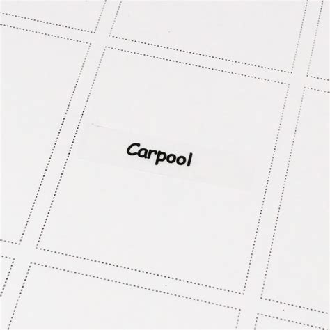 Td019 35pcs Clear Carpool Stickers Minimal Letter Stickers School Labels Clear Planner