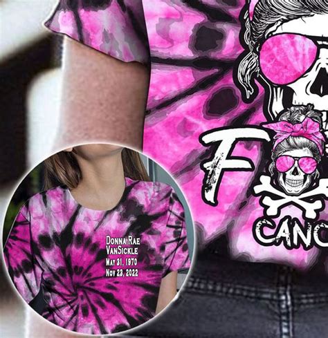 Fuck Cancer Skull Tie Dye 3D T Shirt Special Version Tagotee