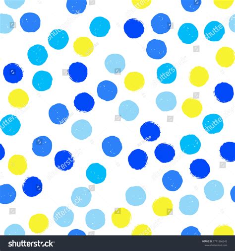 Yellow And Blue Polka Dots