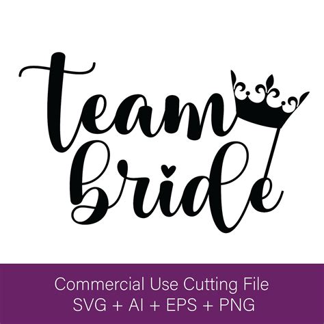 Team Bride Team Groom Wedding Svg Bride Groom Svg Hand Lettered Svg