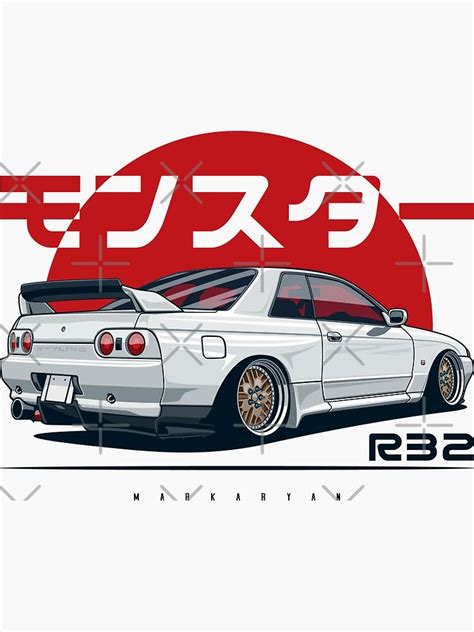 Monster Skyline R32 GTR Sticker By OlegMarkaryan In 2023 Cool Car