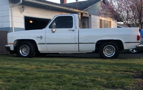 All Original 84 Silverado With Belltech Lowering Kit And 450hp Crate